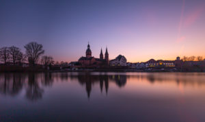 Deutschlad, Hessen, Seligenstadt, monastery, sunset Deutschlad, Hessen, Seligenstadt, monastery, sunset